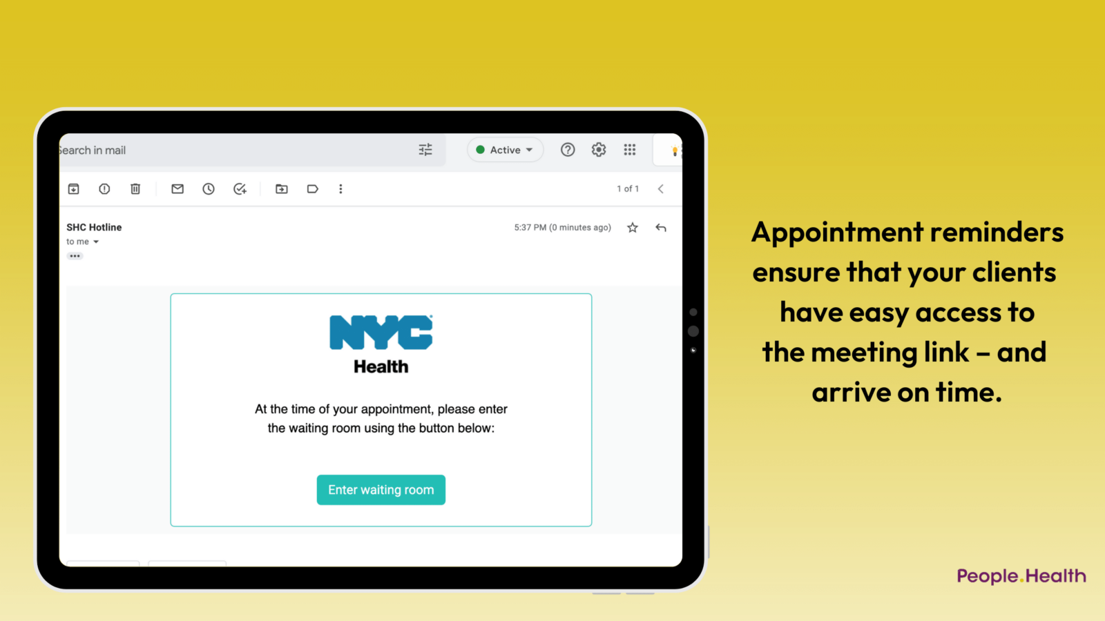 Appointment reminders ensure that your clients have easy access to the meeting link – and arrive on time.
